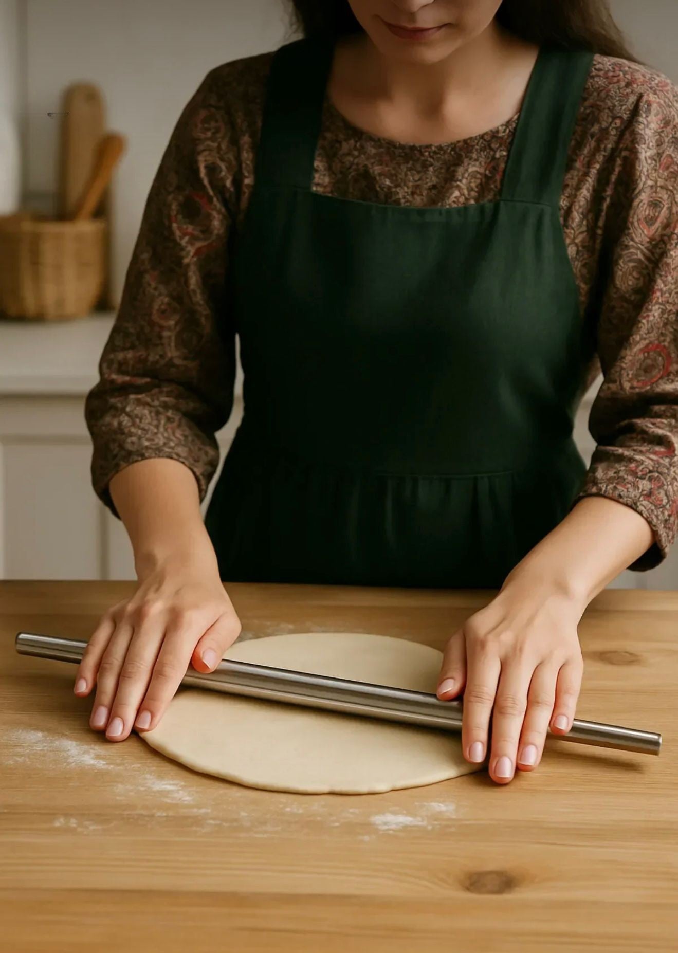 2'Li Alüminyum Paslanmaz Metal Masterchef Pratik 60-90 CM Hamur,Yufka Açıcı Oklava