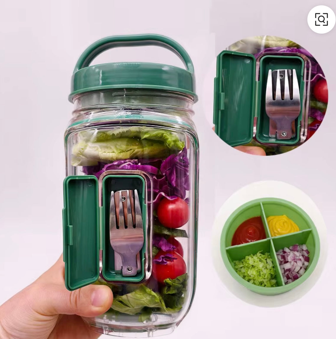 ÖZEL ÇATALLI HEM SALATA KABI HEM TABAK