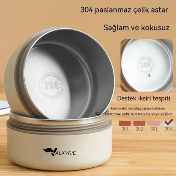 3 KATMANLI PASLANMAZ ÇELİK YEMEK TERMOSU 1,7LT